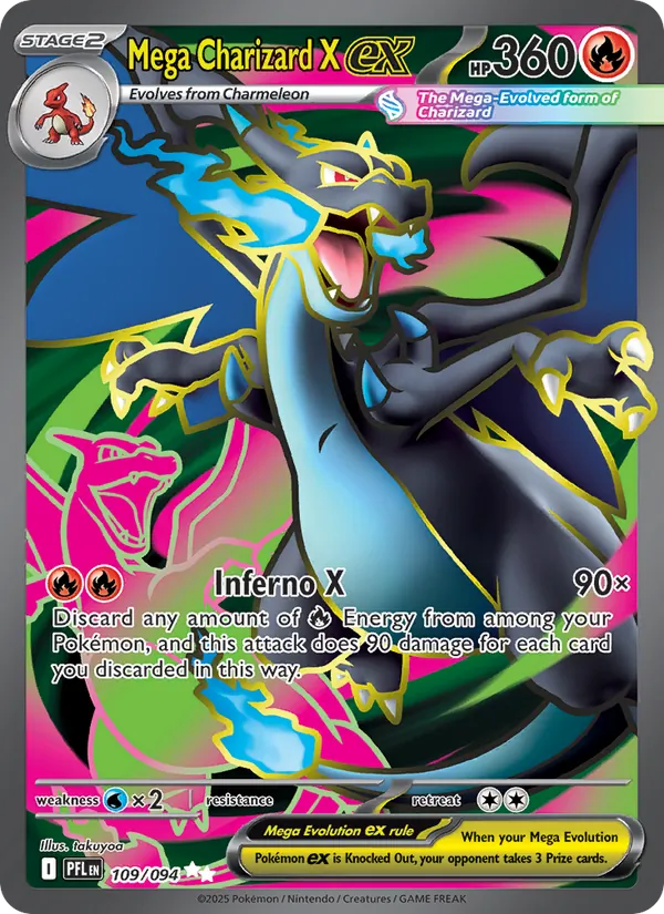 Mega Charizard X ex #109 – Phantasmal Flames card