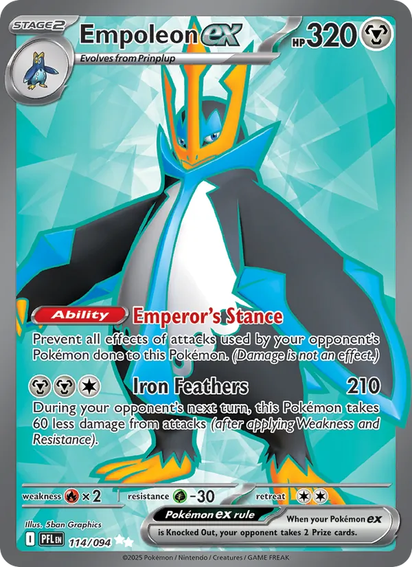 Empoleon ex #114 – Phantasmal Flames card