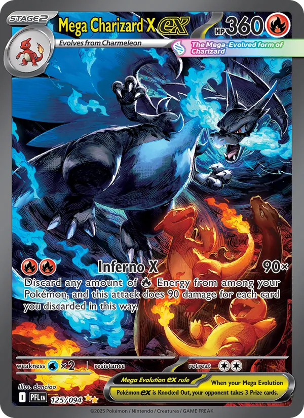 Mega Charizard X ex #125 – Phantasmal Flames card
