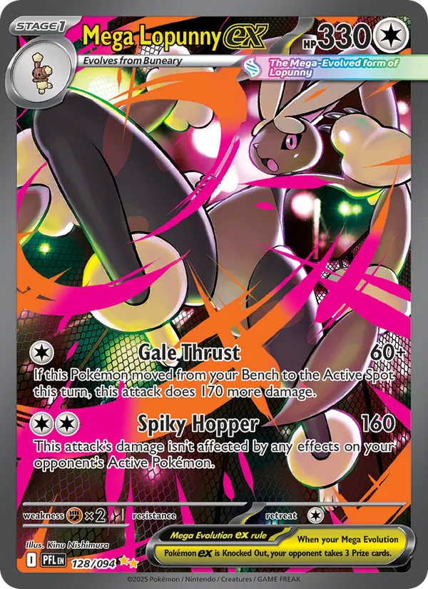 Mega Lopunny ex #128 – Phantasmal Flames card