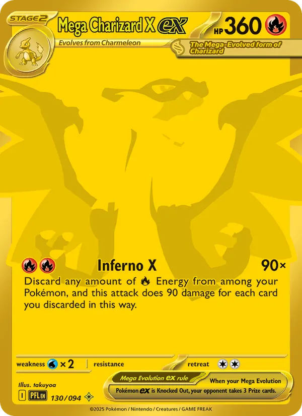Mega Charizard X ex #130 – Phantasmal Flames card