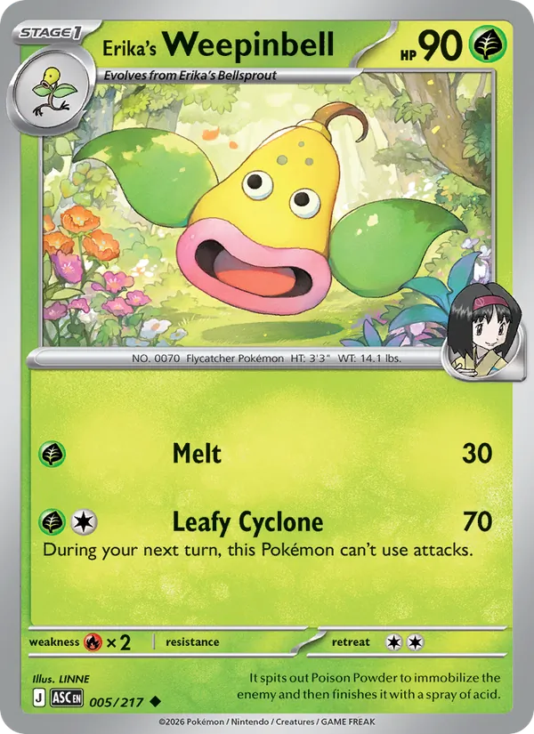 Erika's Weepinbell #005 – Ascended Heroes card