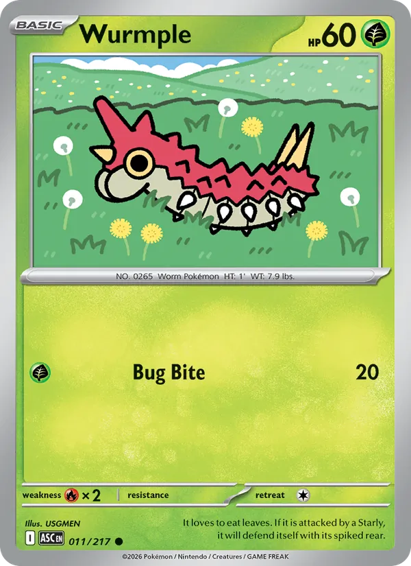 Wurmple #011 – Ascended Heroes card
