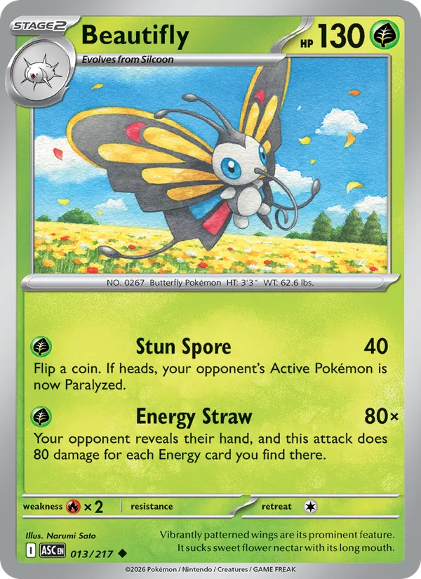 Beautifly #013 – Ascended Heroes card