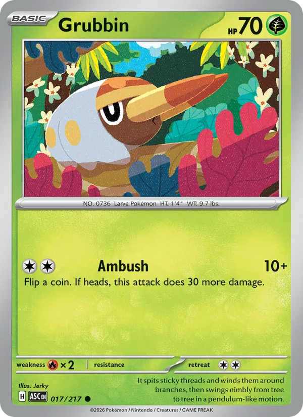 Grubbin #017 – Ascended Heroes card