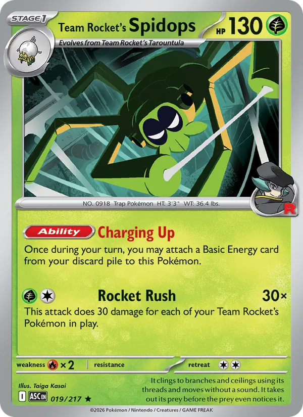 Team Rocket's Spidops #019 – Ascended Heroes card
