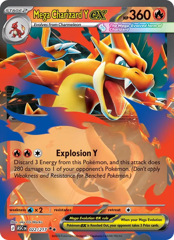 Mega Charizard Y ex #022 – Ascended Heroes card