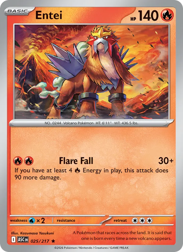 Entei #025 – Ascended Heroes card