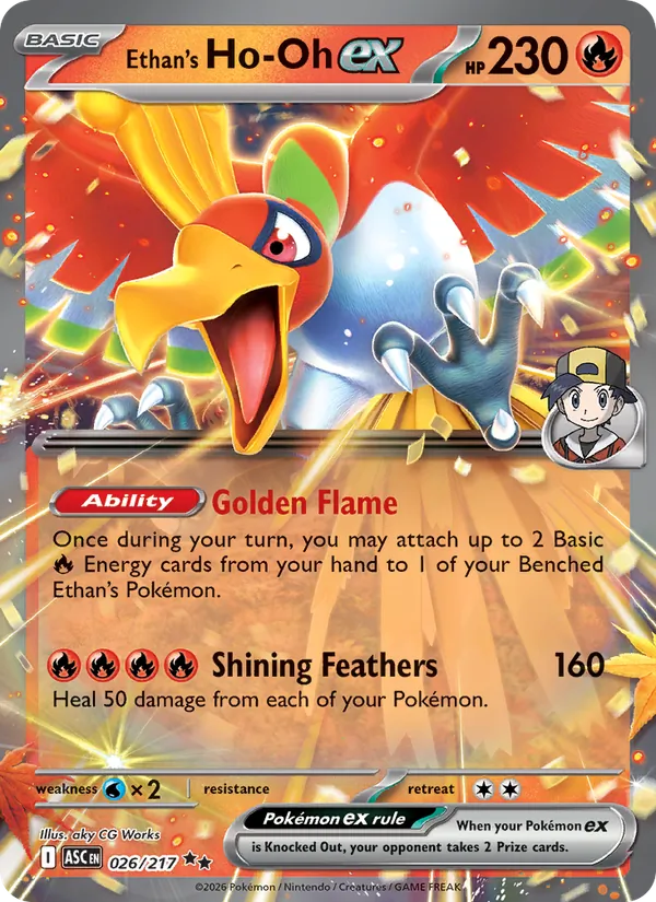 Ethan's Ho-Oh ex #026 – Ascended Heroes card