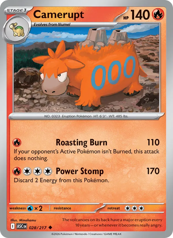 Camerupt #028 – Ascended Heroes card