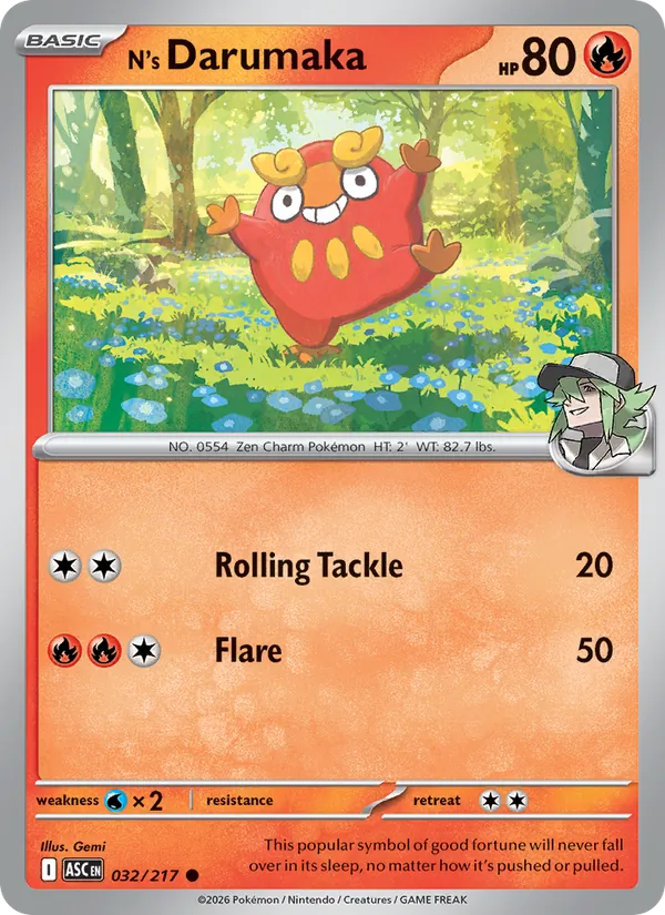 N's Darumaka #032 – Ascended Heroes card