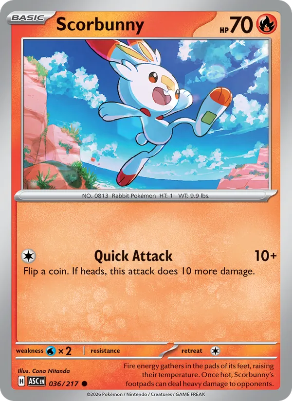 Scorbunny #036 – Ascended Heroes card