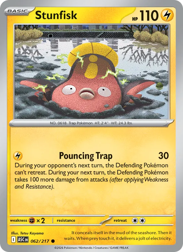 Stunfisk #062 – Ascended Heroes card