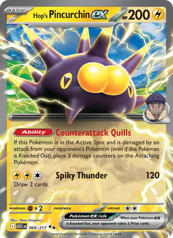 Hop's Pincurchin ex #068 – Ascended Heroes card