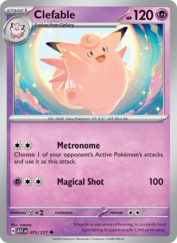 Clefable #075 – Ascended Heroes card