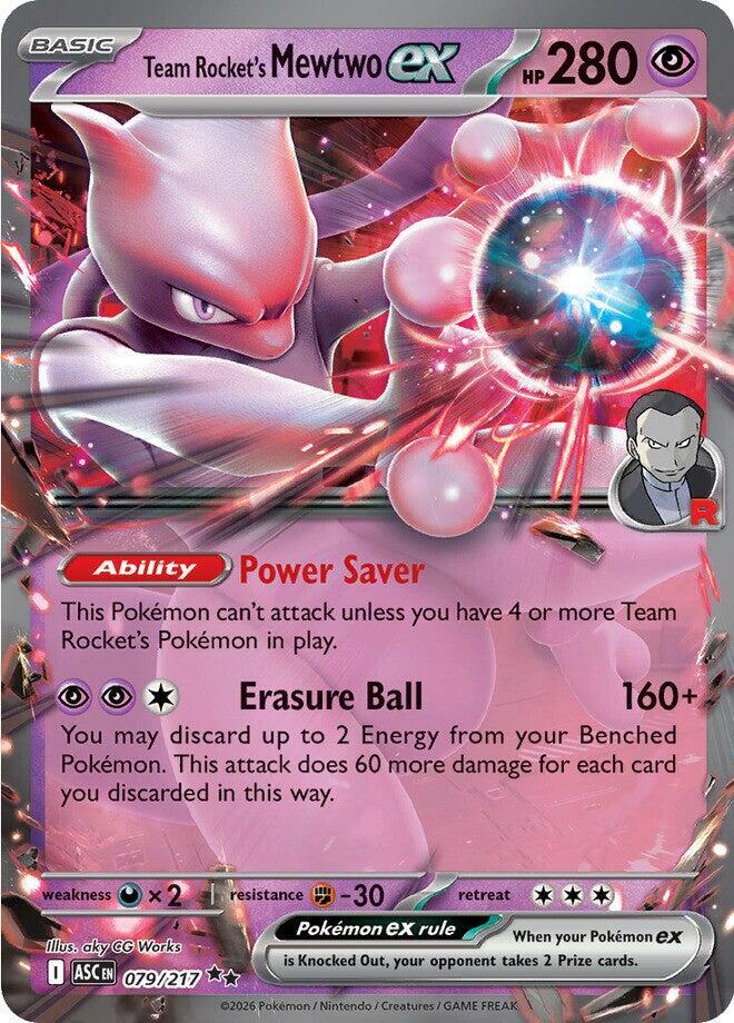 Team Rocket's Mewtwo ex #079 – Ascended Heroes card