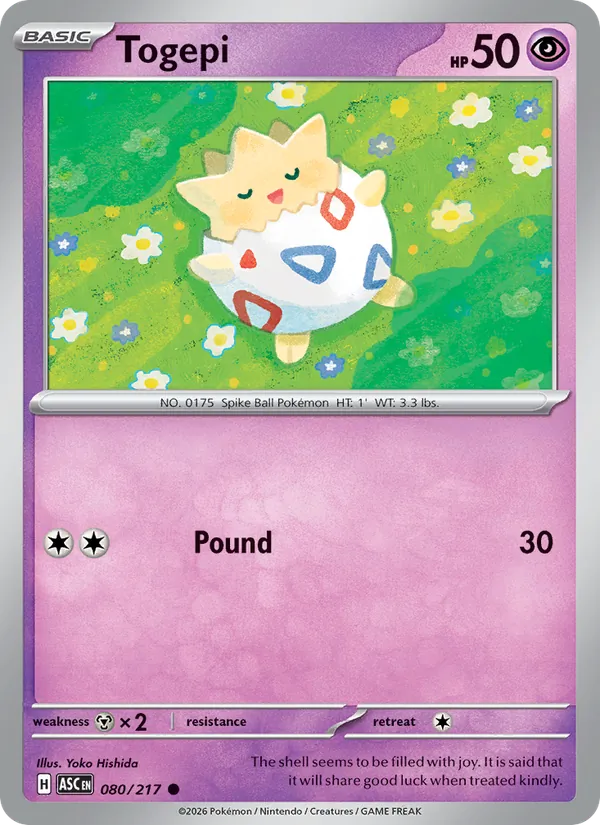Togepi #080 – Ascended Heroes card