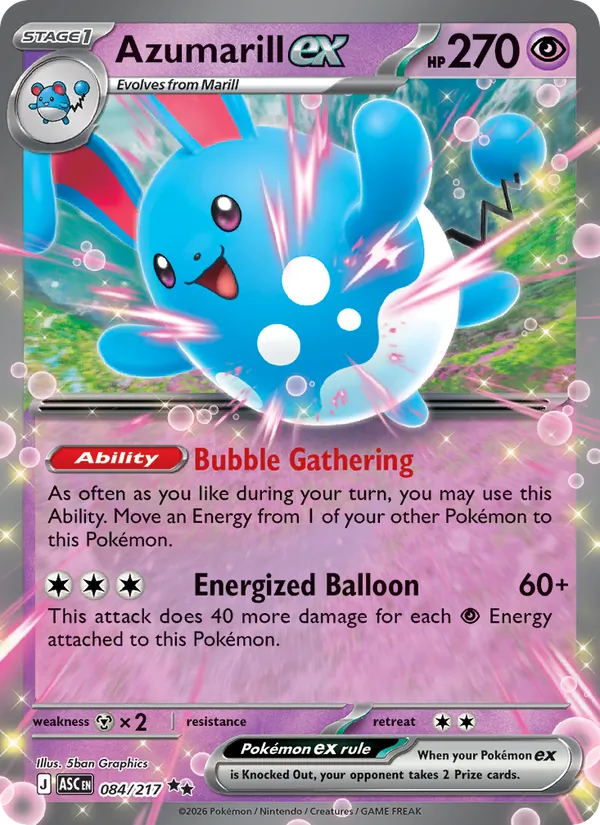 Azumarill ex #084 – Ascended Heroes card
