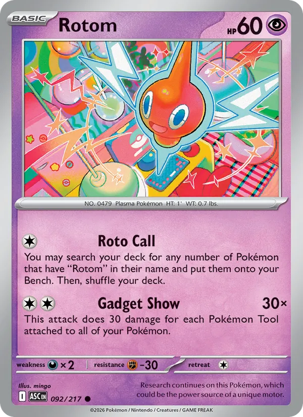 Rotom #092 – Ascended Heroes card
