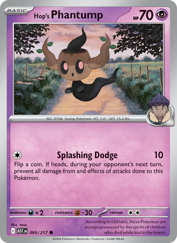 Hop's Phantump #095 – Ascended Heroes card