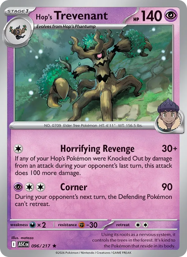 Hop's Trevenant #096 – Ascended Heroes card