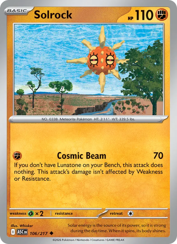 Solrock #106 – Ascended Heroes card