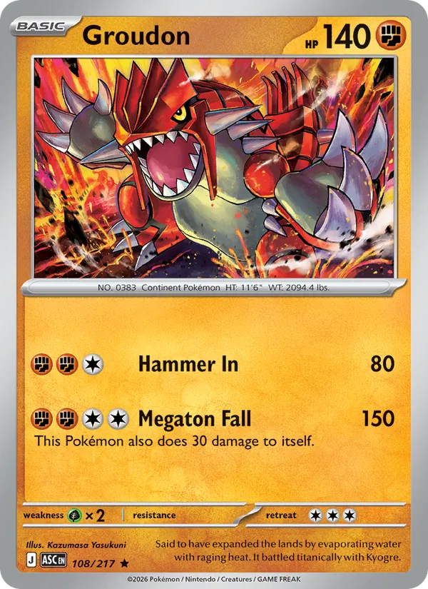 Groudon #108 – Ascended Heroes card