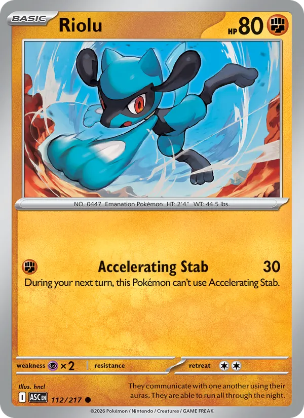 Riolu #112 – Ascended Heroes card