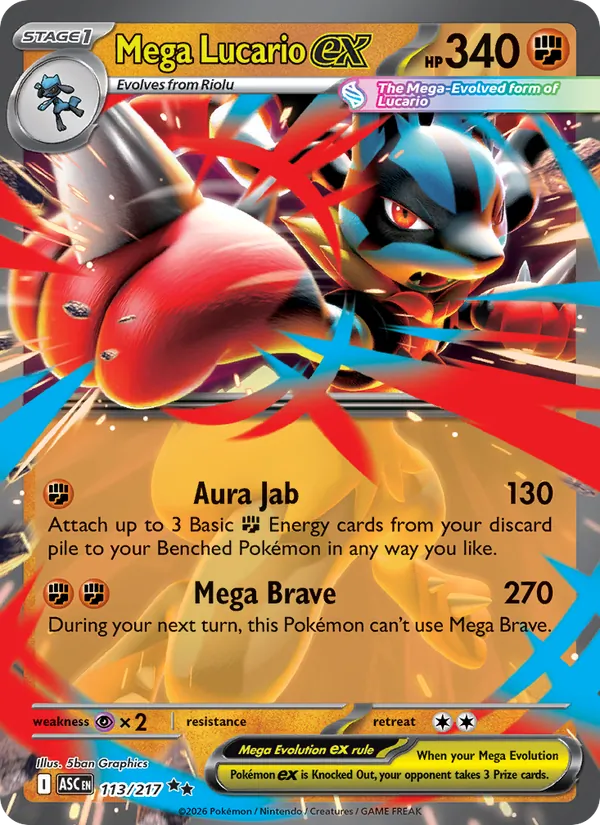 Mega Lucario ex #113 – Ascended Heroes card