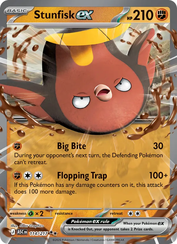Stunfisk ex #114 – Ascended Heroes card