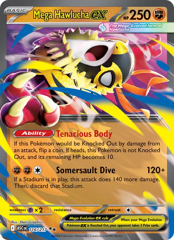 Mega Hawlucha ex #116 – Ascended Heroes card
