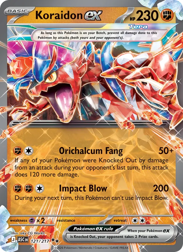 Koraidon ex #121 – Ascended Heroes card