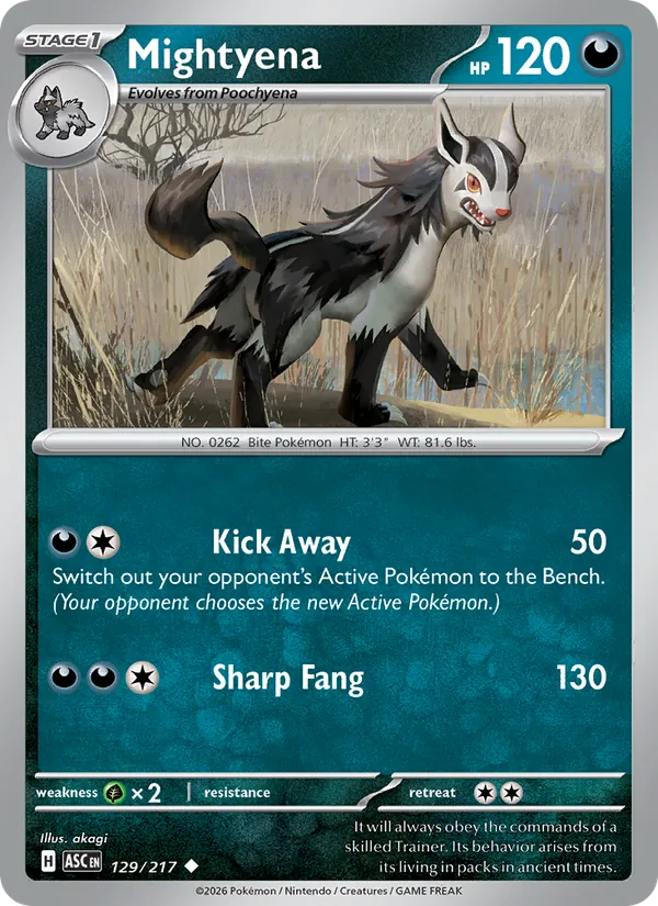 Mightyena #129 – Ascended Heroes card