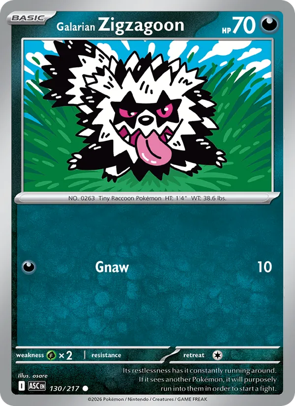 Galarian Zigzagoon #130 – Ascended Heroes card