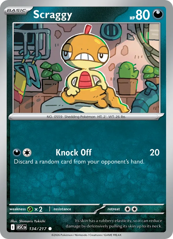 Scraggy #134 – Ascended Heroes card