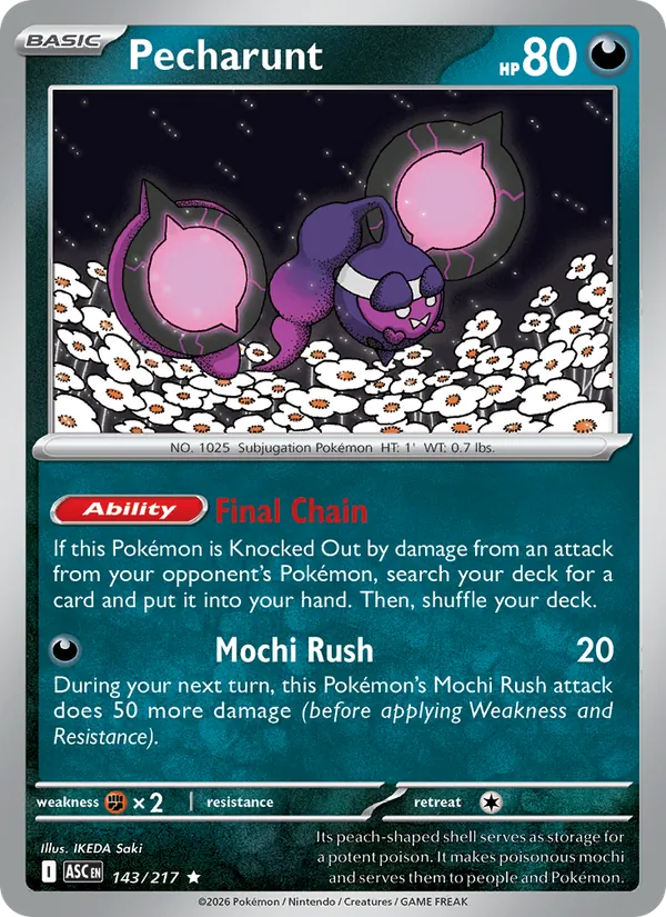 Pecharunt #143 – Ascended Heroes card