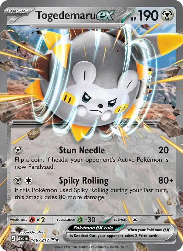 Togedemaru ex #149 – Ascended Heroes card