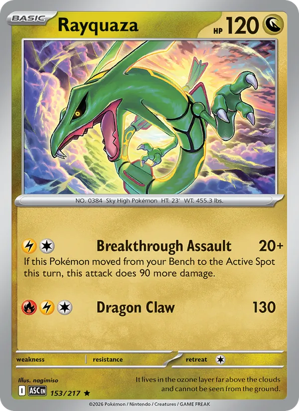 Rayquaza #153 – Ascended Heroes card