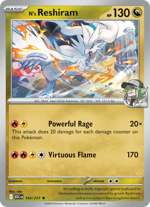 N's Reshiram #154 – Ascended Heroes card