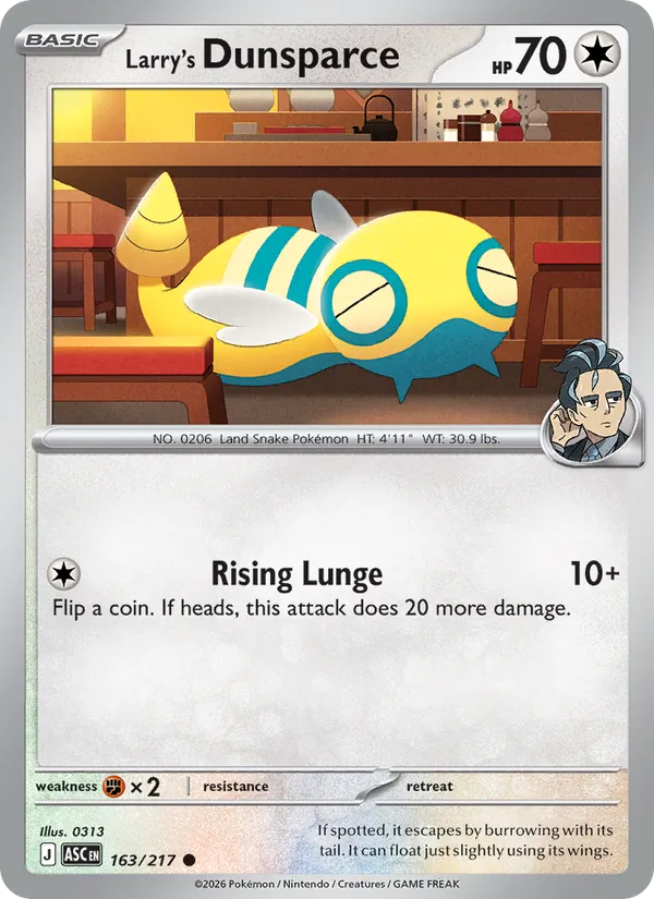 Larry's Dunsparce #163 – Ascended Heroes card