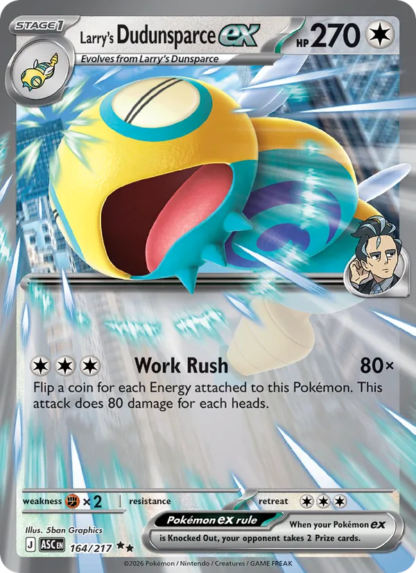 Larry's Dudunsparce ex #164 – Ascended Heroes card
