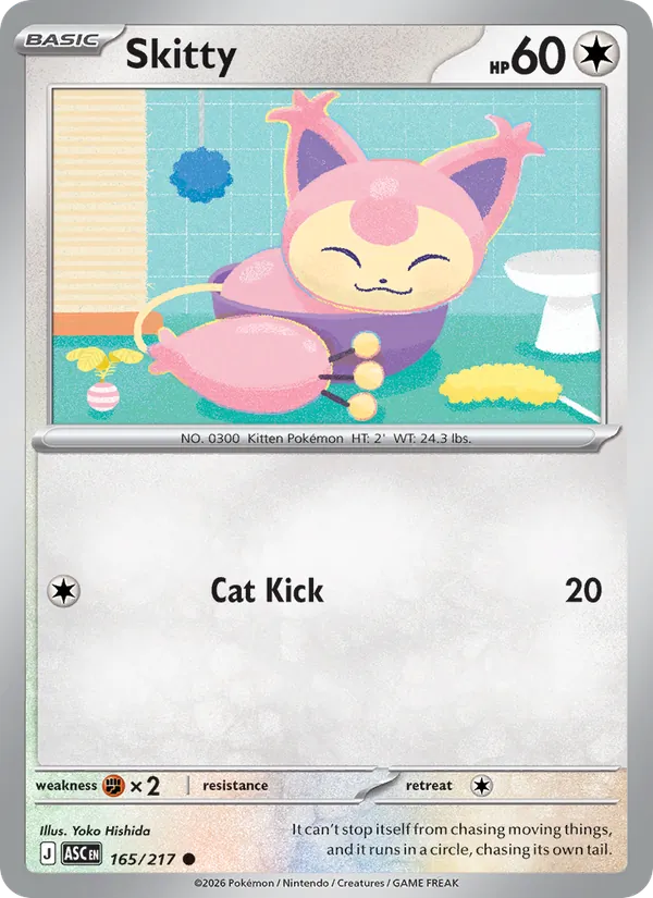 Skitty #165 – Ascended Heroes card