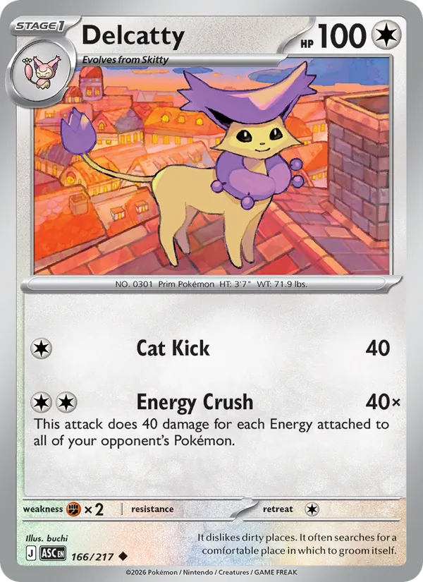 Delcatty #166 – Ascended Heroes card