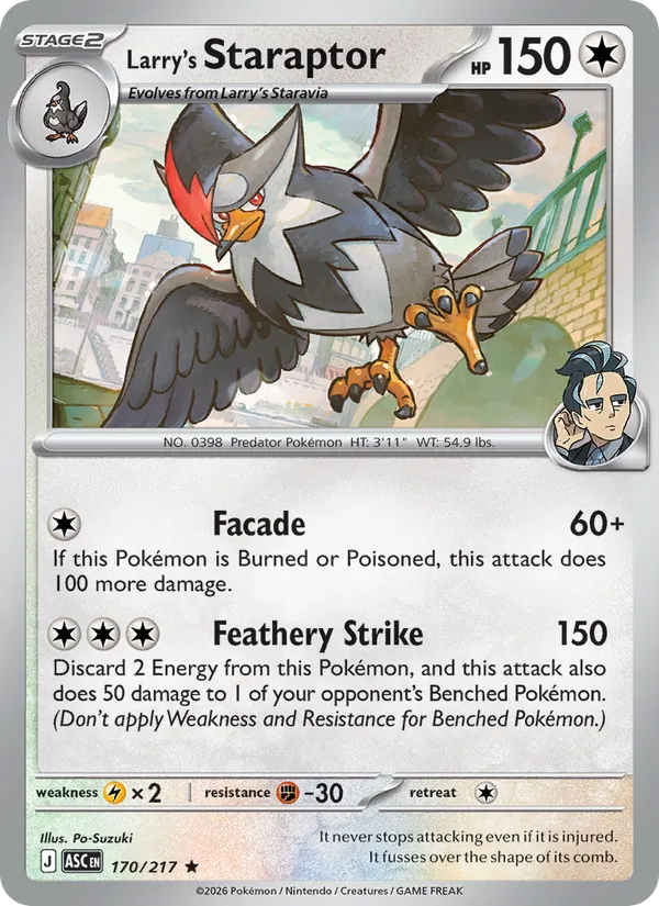 Larry's Staraptor #170 – Ascended Heroes card