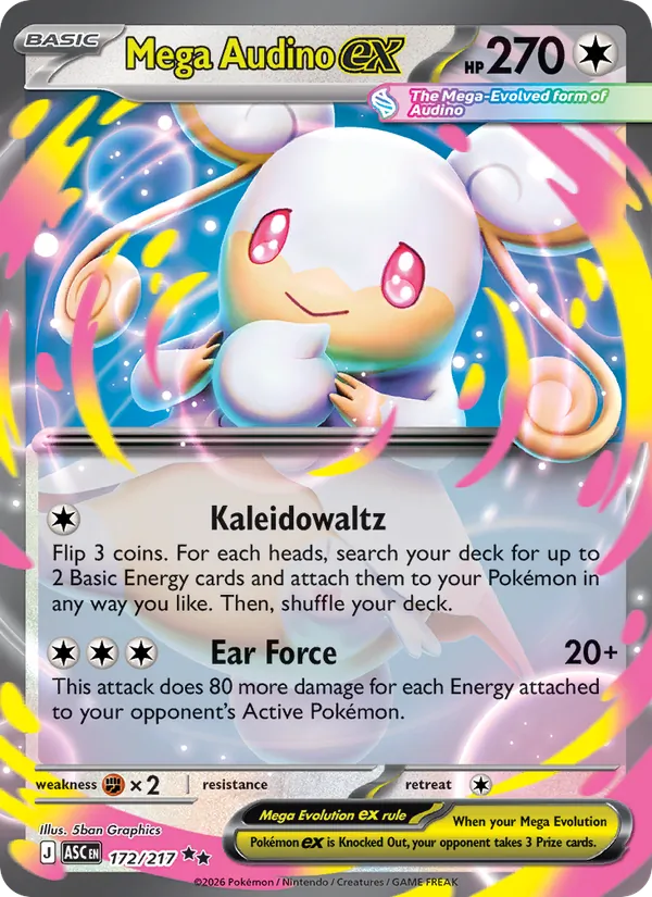 Mega Audino ex #172 – Ascended Heroes card