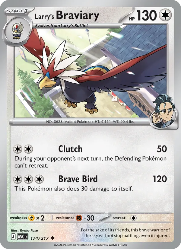 Larry's Braviary #174 – Ascended Heroes card