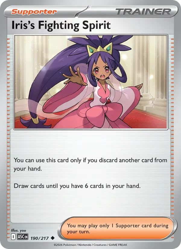 Iris's Fighting Spirit #190 – Ascended Heroes card