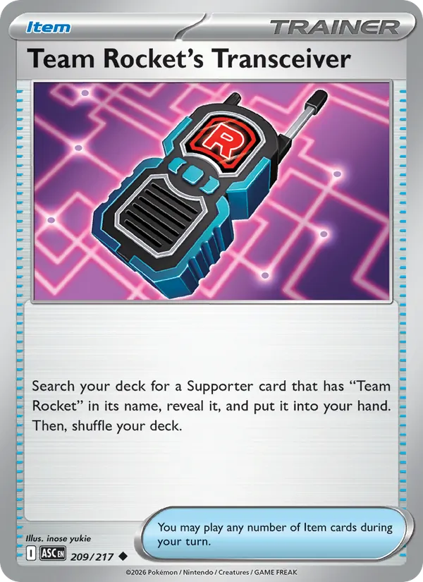 Team Rocket's Transceiver #209 – Ascended Heroes card