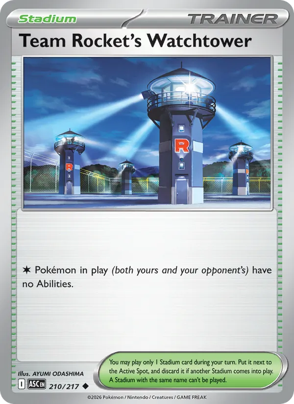 Team Rocket's Watchtower #210 – Ascended Heroes card