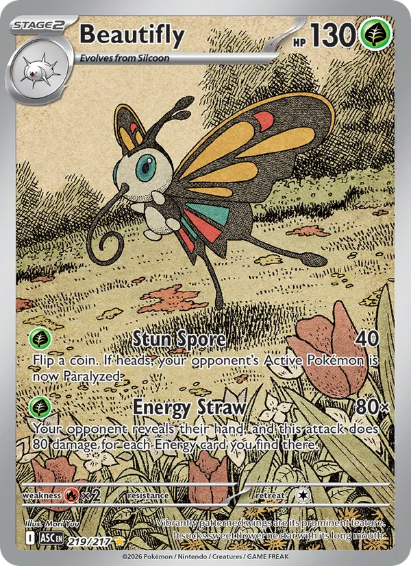 Beautifly #219 – Ascended Heroes card